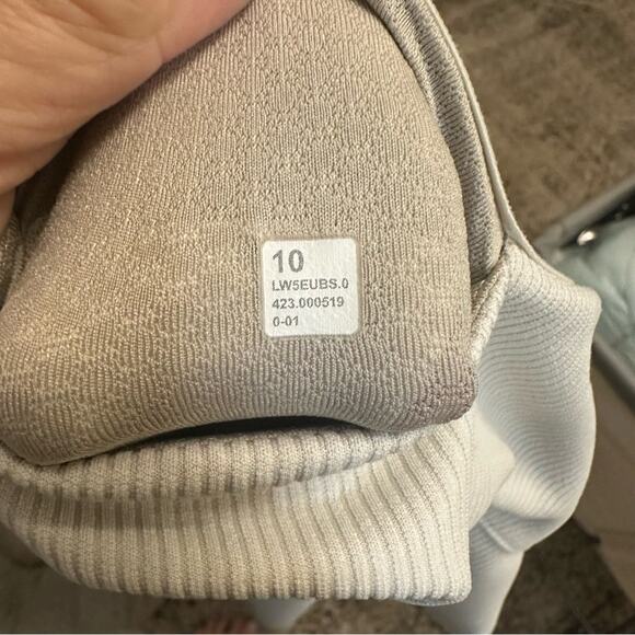 Lululemon Brushed Softstreme Ribbed Zip Flared Pant 32.5" Bone Size 10 NWOT - Picture 11 of 11